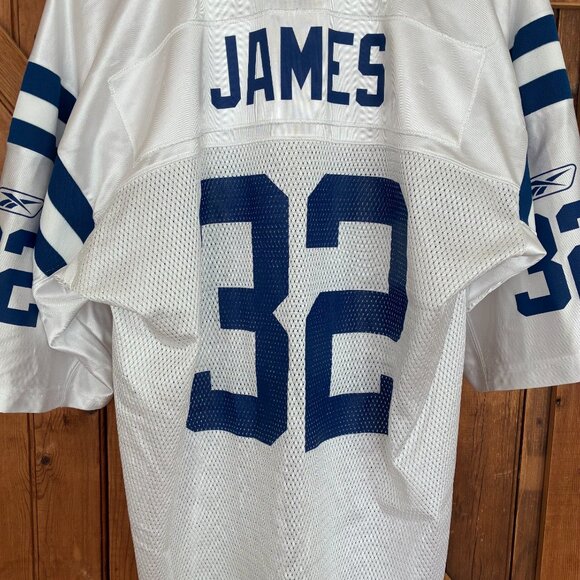Reebok 2004 Edgerrin James Colts #32 Jersey L White NFL On Field Vintage - Picture 2 of 7